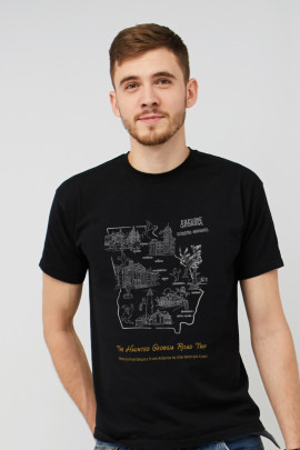 Футболка MEMO чоловіча чорна "Explore Georgia"