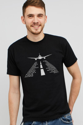 Футболка MEMO чоловіча чорна "Сигнали "