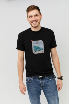 Футболка MEMO чоловіча чорна "Monday"