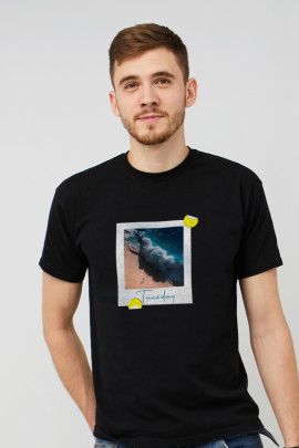 Футболка MEMO чоловіча чорна "Tuesday"