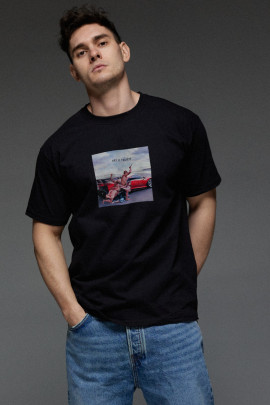 Футболка Aspirine чоловіча чорна " Art is truth"