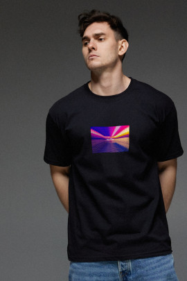 Футболка Aspirine чоловіча чорна " Malibu"