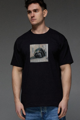 Футболка Aspirine чоловіча чорна " Art is truth"