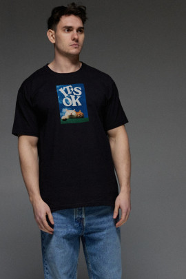 Футболка Aspirine чоловіча чорна  "It`s ok"