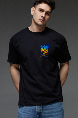 Футболка Aspirine чоловіча чорна  патріотична