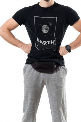 Футболка Trace of Space чоловіча чорна  "Earth"