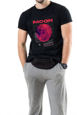 Футболка Trace of Space чоловіча чорна  "Moon"