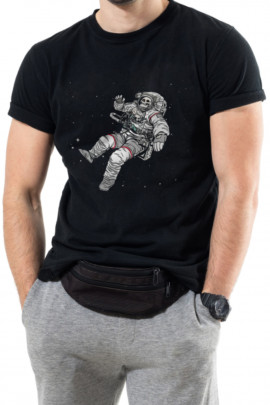 Футболка Trace of Space чоловіча чорна  "Космонавт"
