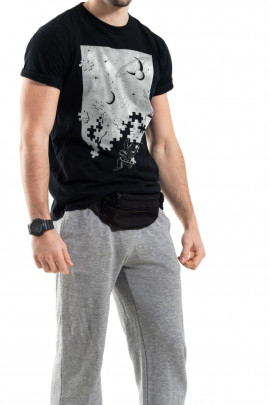 Футболка Trace of Space чоловіча чорна  "Космічний пазл"