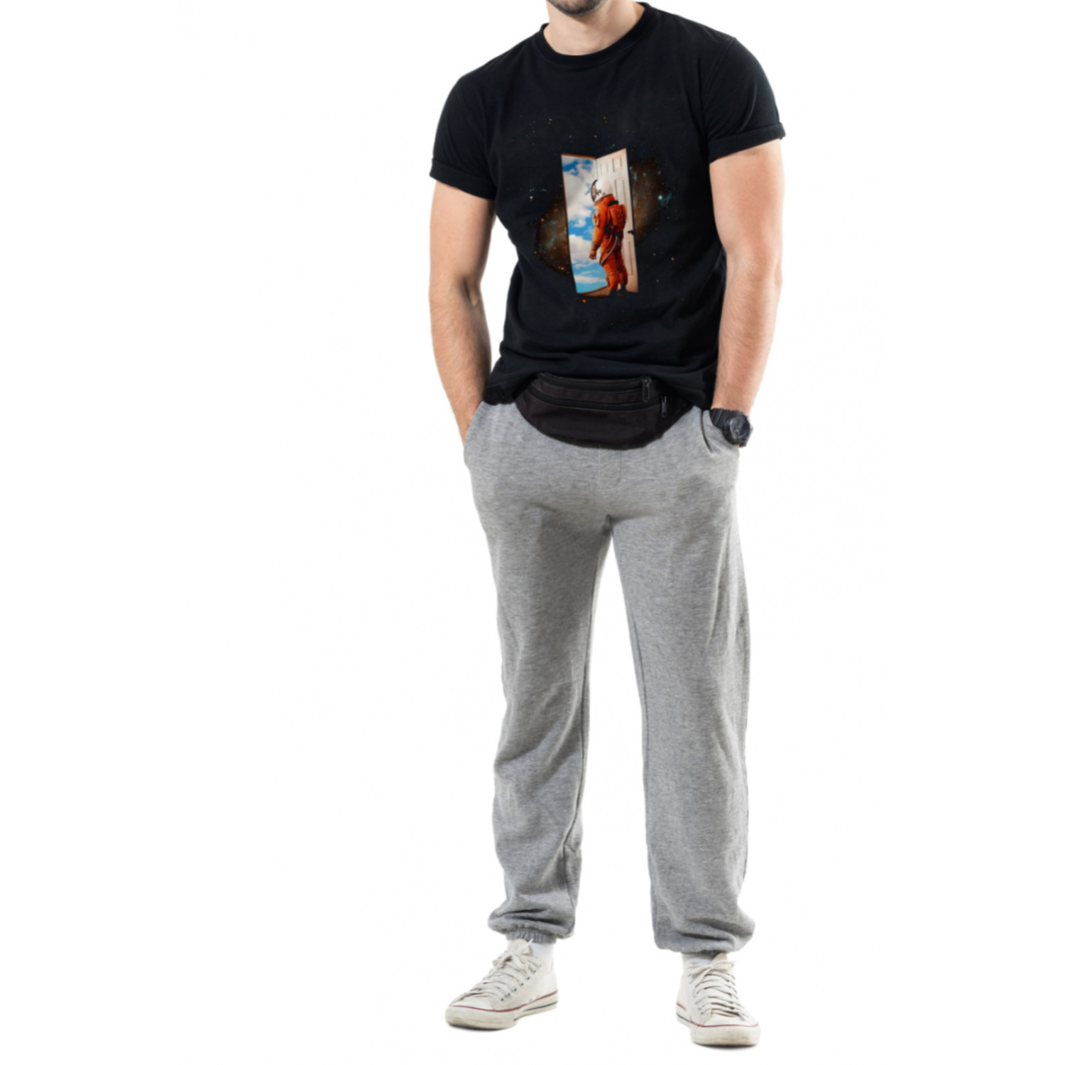 Футболка Trace of Space чоловіча чорна "нові виміри"