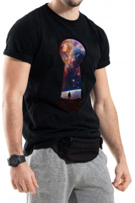 Футболка Trace of Space чоловіча чорна  "Дивись"
