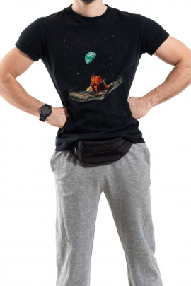 Футболка Trace of Space чоловіча чорна  "Побачення"