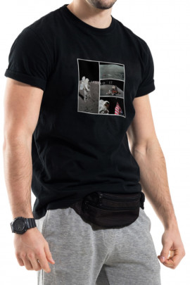 Футболка Trace of Space чоловіча чорна  "Apollo 17"