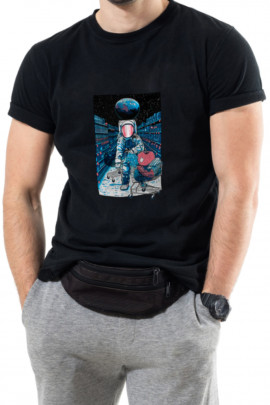 Футболка Trace of Space чоловіча чорна  "Space market"