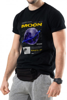 Футболка Trace of Space чоловіча чорна  "Moon"