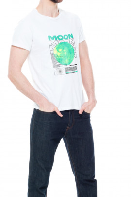 Футболка Trace of Space чоловіча біла "Moon"