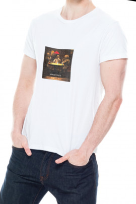 Футболка Trace of Space чоловіча біла "Space Face"