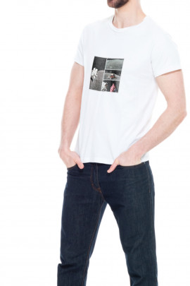 Футболка Trace of Space чоловіча біла "Apollo 17"