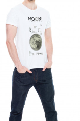 Футболка Trace of Space чоловіча біла "Moon"