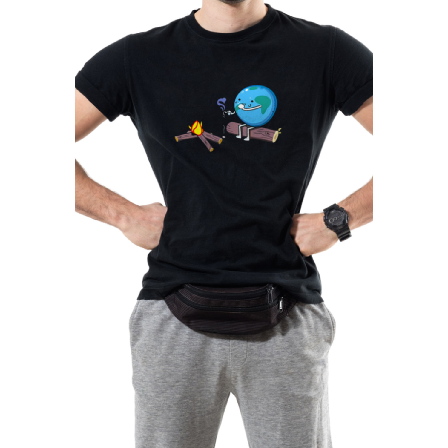 Футболка Trace of Space чоловіча чорна  