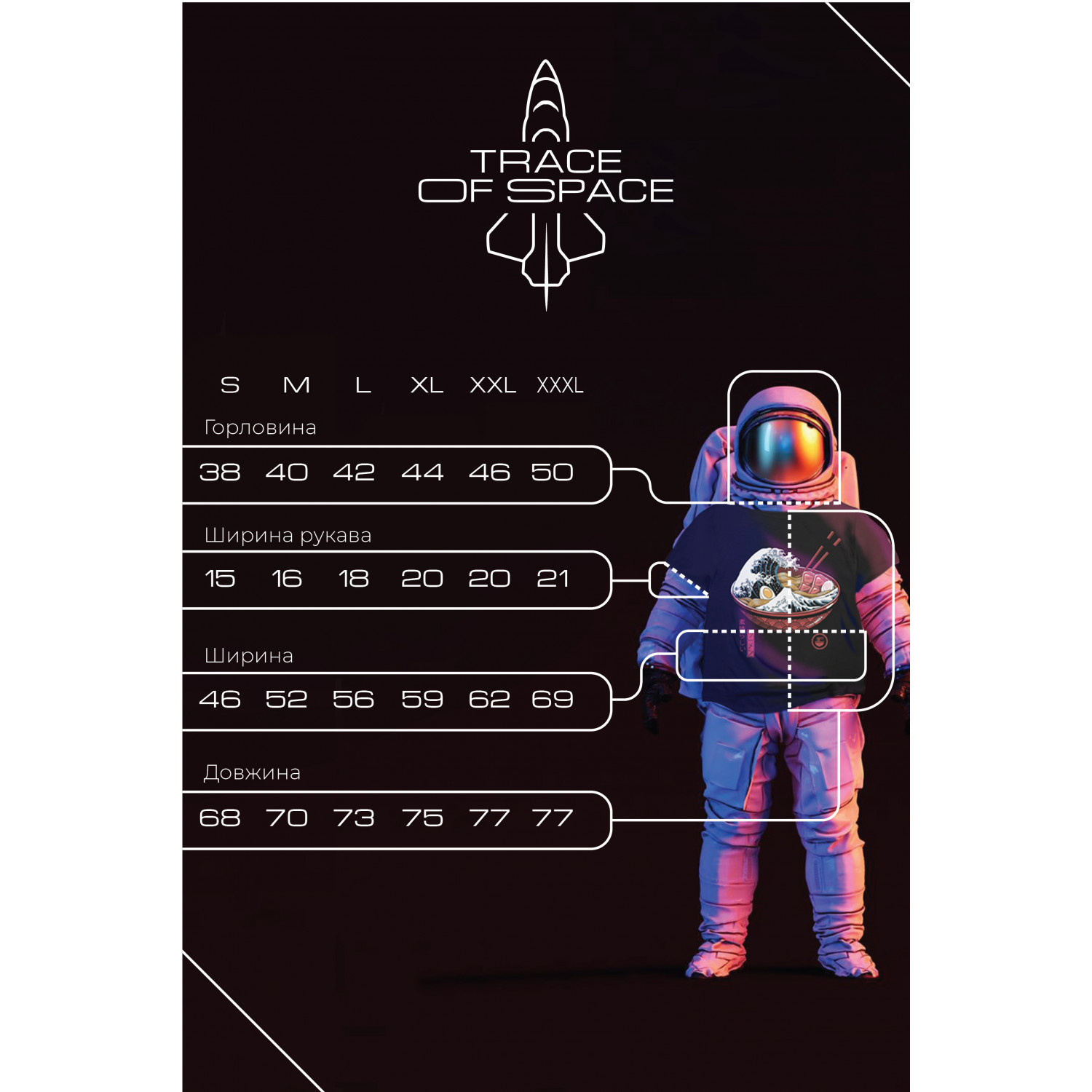 Футболка Trace of Space чоловіча чорна "Houston, i have so many problems..."