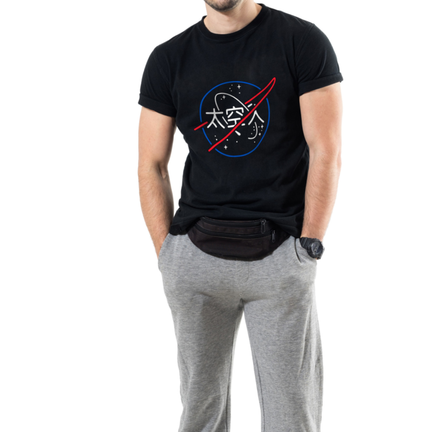 Футболка Trace of Space чоловіча чорна  