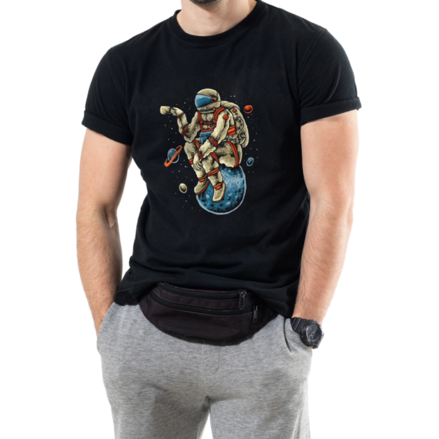 Футболка Trace of Space чоловіча чорна  