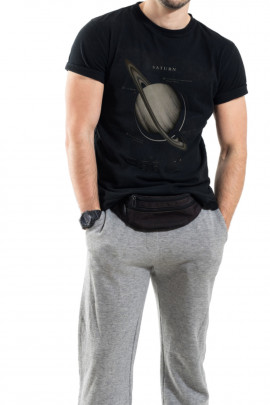 Футболка Trace of Space чоловіча чорна  "Saturn"