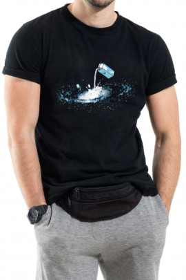 Футболка Trace of Space чоловіча чорна  "space milk"