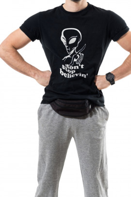 Футболка Trace of Space чоловіча чорна  "don`t stop believin"
