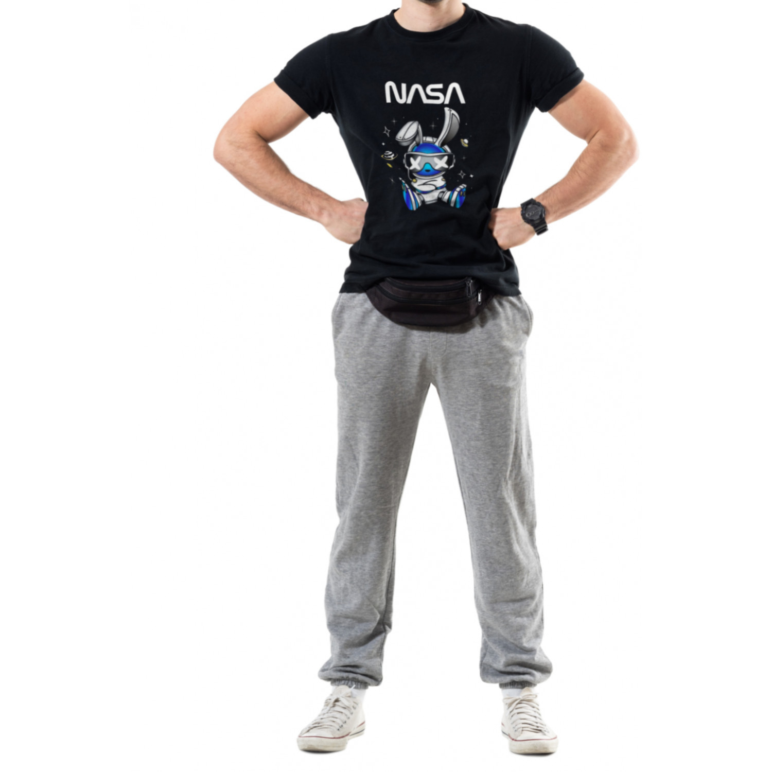 Футболка Trace of Space чоловіча чорна "NASA"