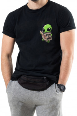 Футболка Trace of Space чоловіча чорна  "Believe in yourself"