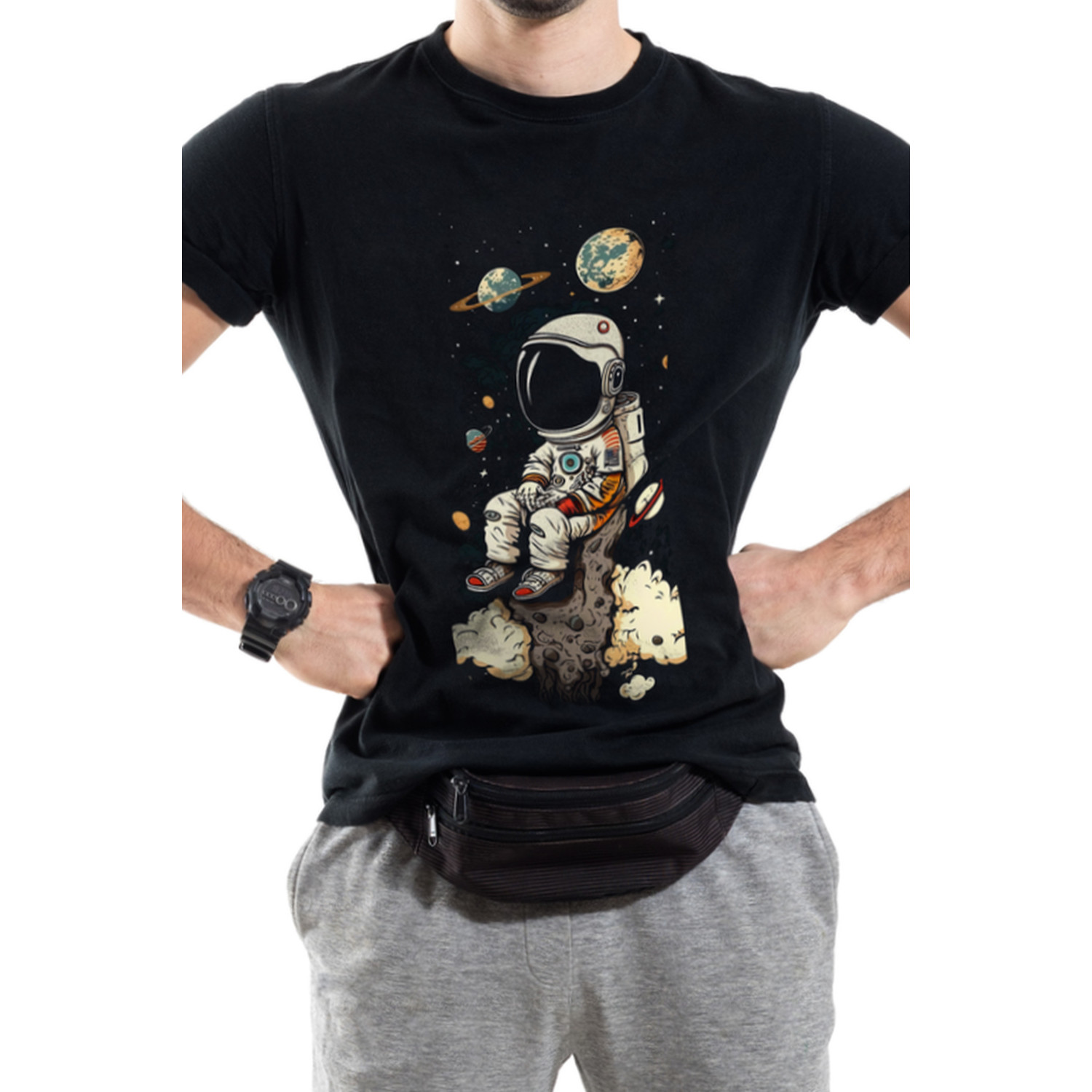 Футболка Trace of Space чоловіча чорна  