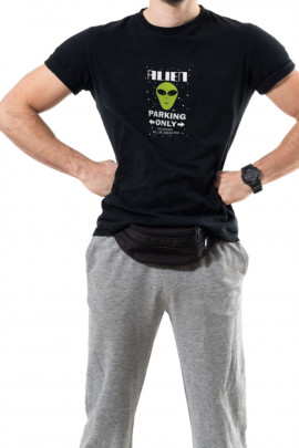 Футболка Trace of Space чоловіча чорна  "Alien. Parking only"