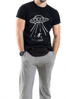 Футболка Trace of Space чоловіча чорна  "so long"