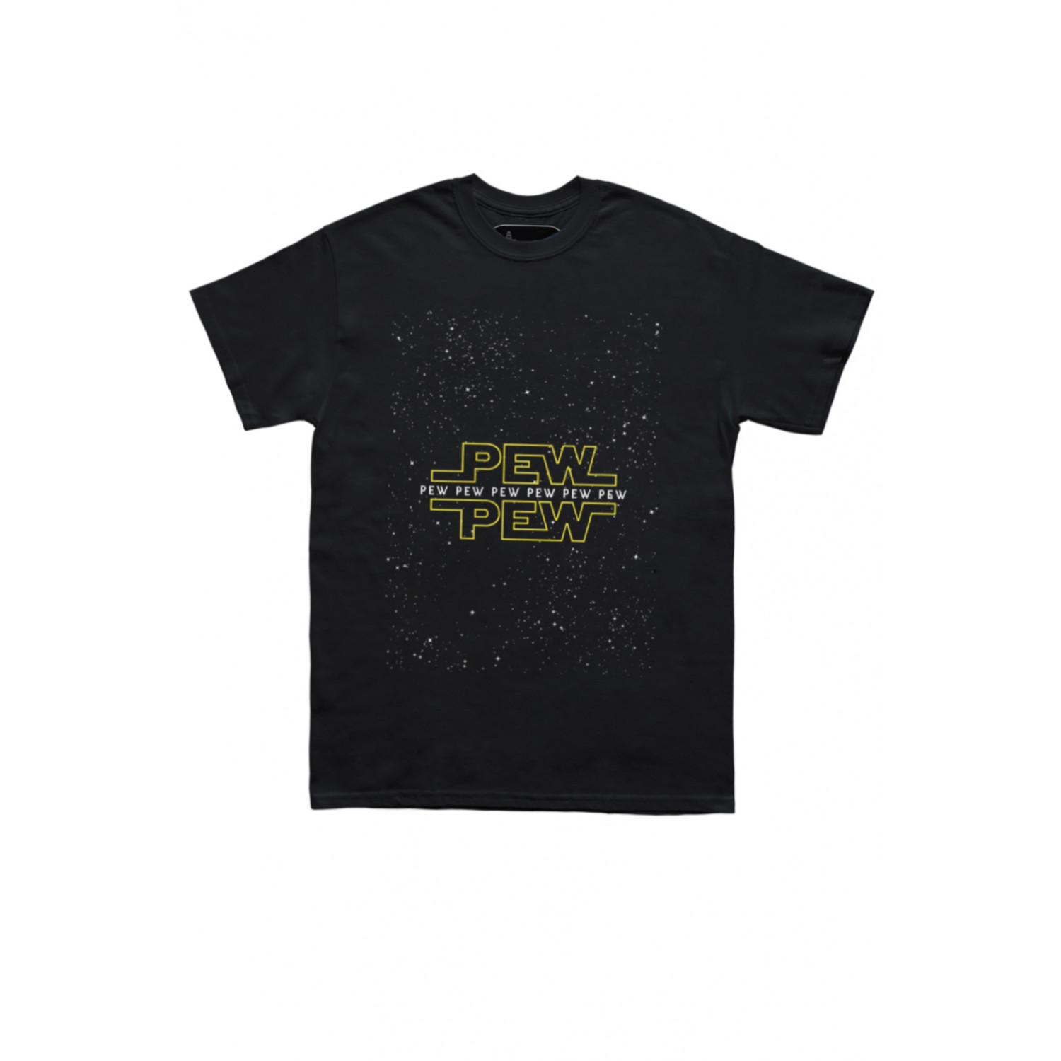 Футболка Trace of Space чоловіча чорна "pew pew"