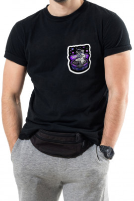 Футболка Trace of Space чоловіча чорна  "space dj"