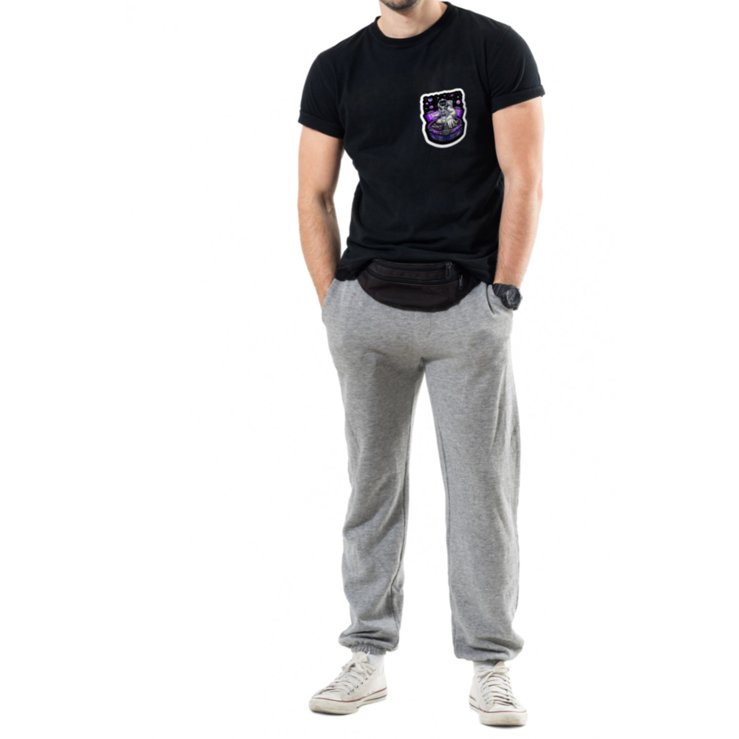 Футболка Trace of Space чоловіча чорна "space dj"