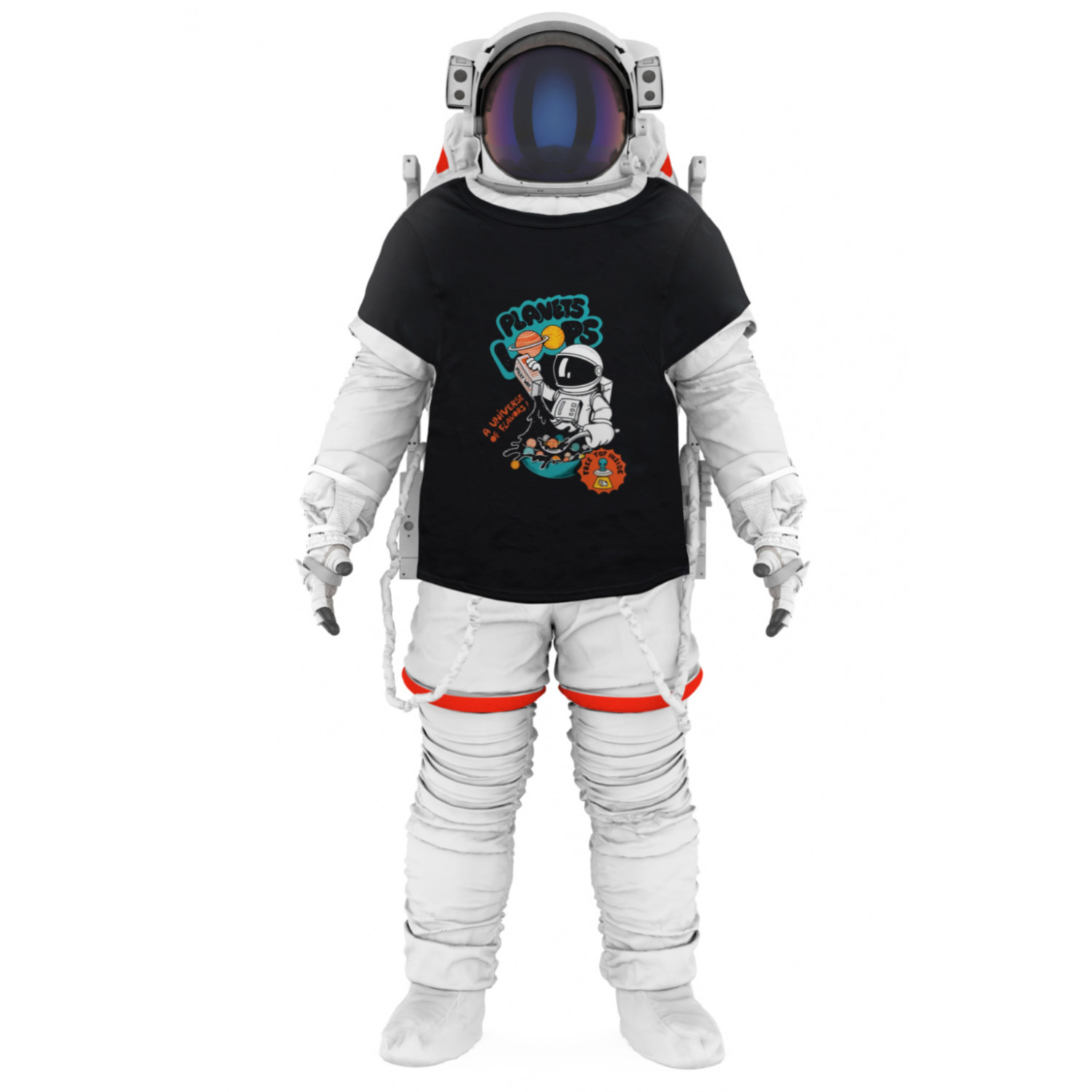 Футболка Trace of Space чоловіча чорна "Planets loops"