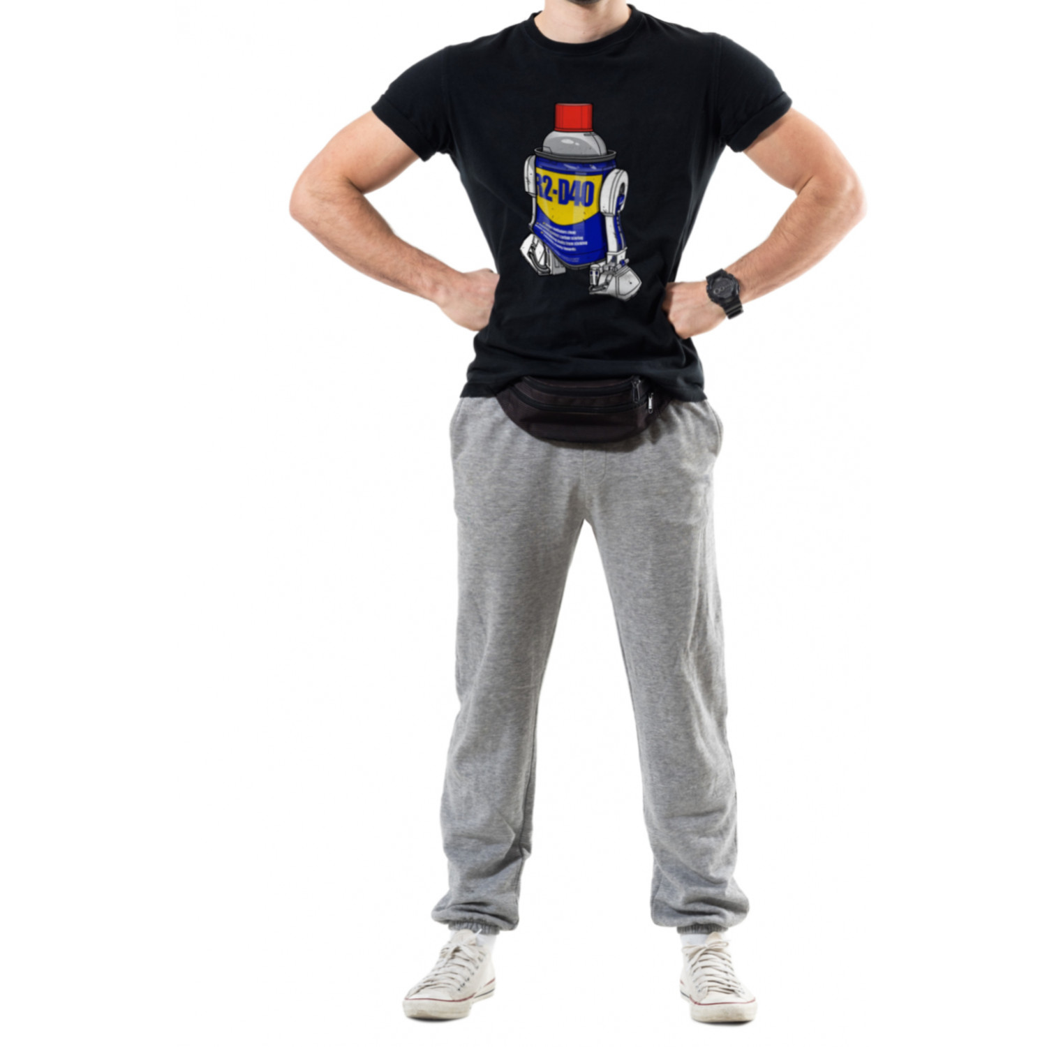 Футболка Trace of Space чоловіча чорна "R2-D40"