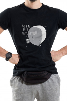 Футболка Trace of Space чоловіча чорна  "No one ever visits anymore"