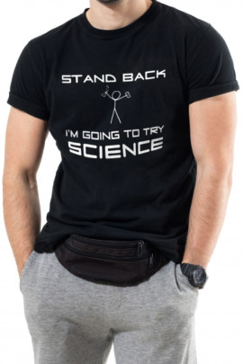 Футболка Trace of Space чоловіча чорна  "Stand back. I`m going to try science"