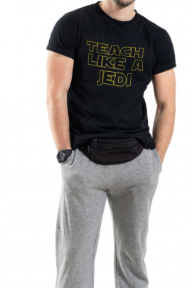Футболка Trace of Space чоловіча чорна  "Teach like a jedi"