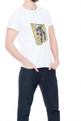 Футболка Trace of Space чоловіча біла "Tossed into the void"