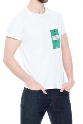 Футболка Trace of Space чоловіча біла "I don`t believe in humans"