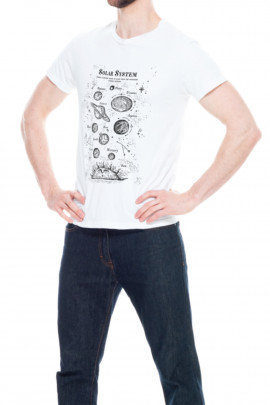 Футболка Trace of Space чоловіча біла "Solar system"