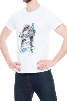 Футболка Trace of Space чоловіча біла "Spaceboard"