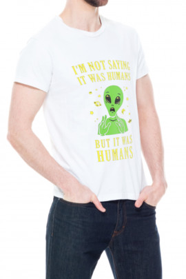 Футболка Trace of Space чоловіча біла "I`m not saying..."