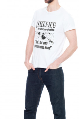 Футболка Trace of Space чоловіча біла "Asteriods..."