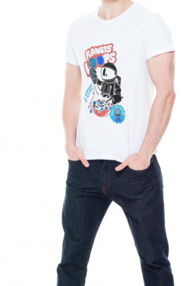 Футболка Trace of Space чоловіча біла "Planets loops"